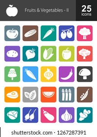 Fruits & Vegetables Filled Icons