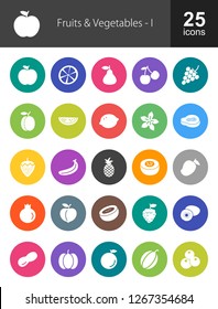 Fruits & Vegetables Filled Icons