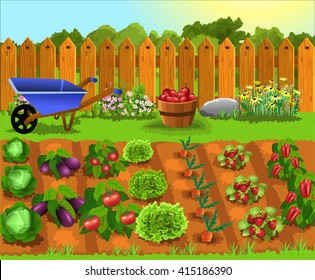 fruits and vegetables garden