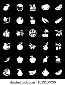 FRUITS VEGETABLES ICONS