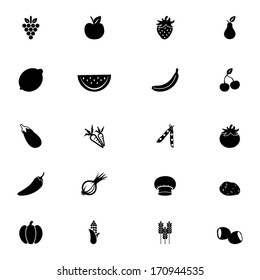 Fruits and vegetables icons 