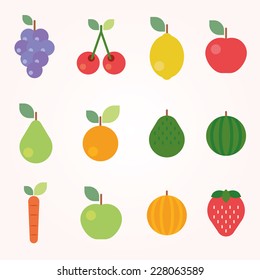 Fruits and Vegetables Icons