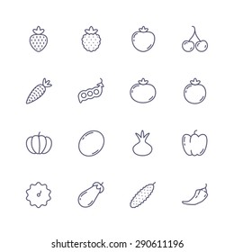 Iconos de frutas y verduras