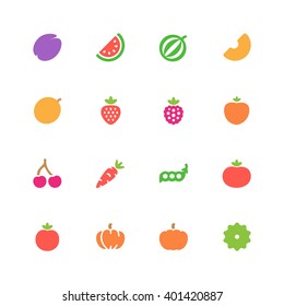 Fruits and vegetables icons