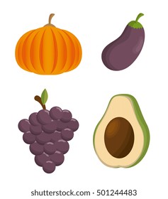 fruits and vegetables icons