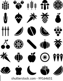 fruits and vegetables icons