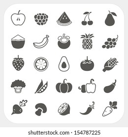 Fruits and Vegetables Icons with frame background