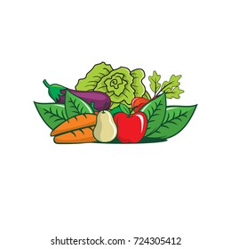 Fruits And Vegetables Logo Vector