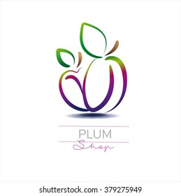Fruits and Vegetables. Logo. Vector. Calligraphy