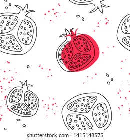 Fruits and vegetables seamless background. 