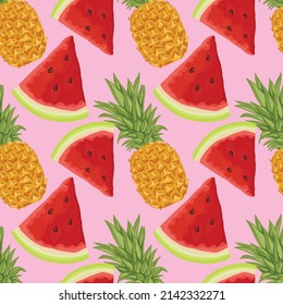 fruits and vegetables seamless design vector 