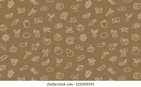 Fruits and vegetables seamless pattern. 