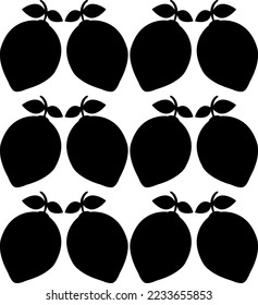 fruits and vegetables silhouette vector