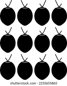 vector de silueta de frutas y verduras