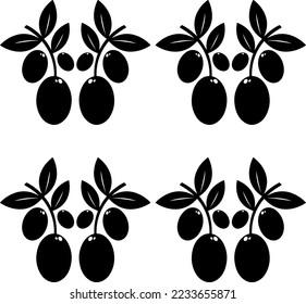 fruits and vegetables silhouette vector