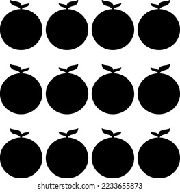 vector de silueta de frutas y verduras
