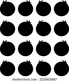 fruits and vegetables silhouette vector
