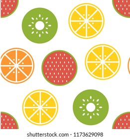 Fruits wallpaper art design vector illustration seamless, vector tropical seamless, fruit summer design for textile, poster, banner, print