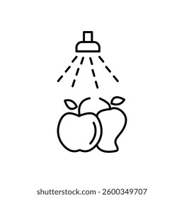 Fruits Washing icon Vector flat thin line, trendy style illustration for web and app..eps