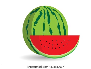 fruits watermelon doodle