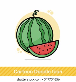 fruits watermelon doodle