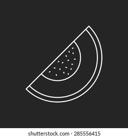 fruits watermelon line icon