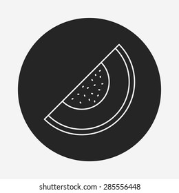 fruits watermelon line icon