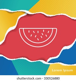 fruits watermelon line icon