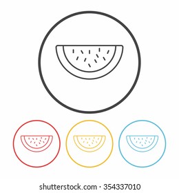 fruits watermelon line icon