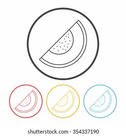 fruits watermelon line icon