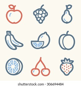 Fruits web icons