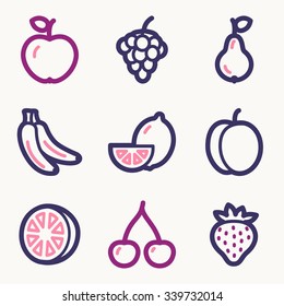 Fruits web icons