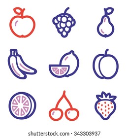 Fruits web icons