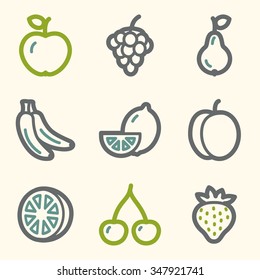 Fruits web icons