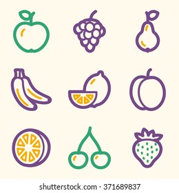 Fruits web icons