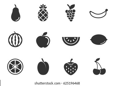 fruits web icons for user interface design