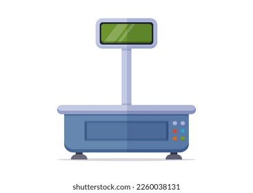 Fruits Weighing Scale Vector Clipart On White Background