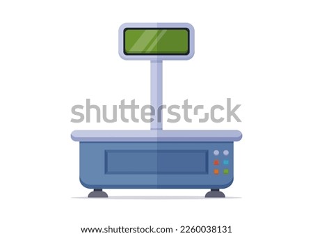 Fruits Weighing Scale Vector Clipart On White Background