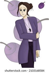 If fruits were humans. Humanization. The character and appearance of a person, if it were a fruit plum. Humanized fruit. When creating, the homeland of fruit was taken - Europe, North Asia, Asia