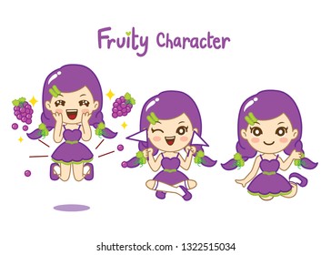 Fruity Character so cute.It is character for fruit product.