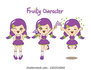 Fruity Character so cute.It is character for fruit product.
