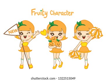 Fruity Character so cute.It is character for fruit product.