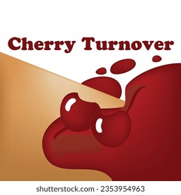 Fruity dessert in crispy dough - Cherry Turnover