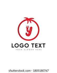 A fruity feel , a sweet and delicious letter type Y logo template, Vector logo for business and company identity 