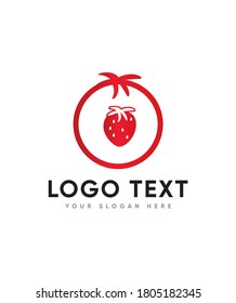 A fruity feel , a sweet and delicious letter type O logo template, Vector logo for business and company identity 