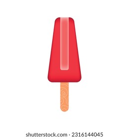 Fruity ice cream isolated on white background.