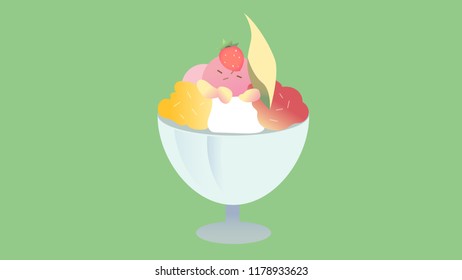 Fruity ice in summer