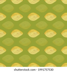 Fruity lemons vector seamless repeat pattern print