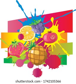 Fruity Splash icon symbol colourful