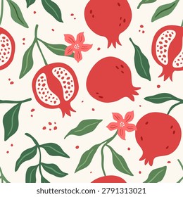 Fruity summer vector garnet pattern